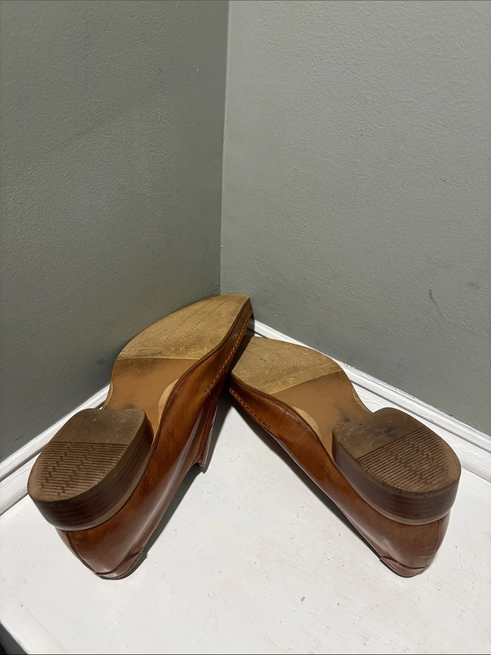Fratelli Select Genuine Leather Men's Slip-On Brown Dress Loafers - size 9.5